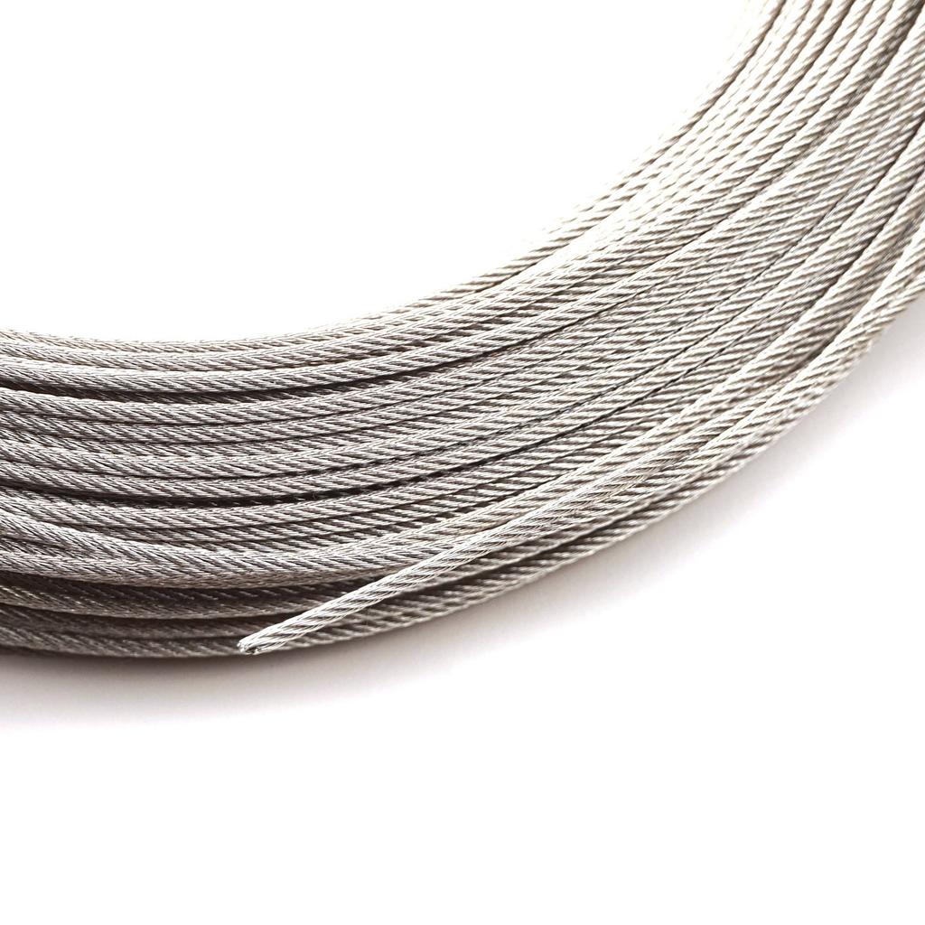 BWR5474 Window Regulator Repair Cable Steel Wire Rope 7x7 Diameter: 1.7 mm Length 100 meter for Car Window Regulator 