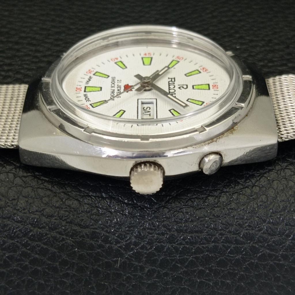 AUTOMATIC VINTAGE RICOH R31 JAPAN MENS WHITE COLOR DIAL WATCH a701933-5 R207-a701933