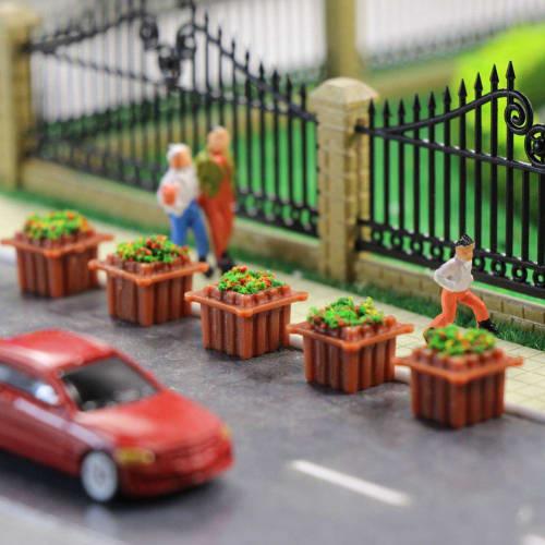 GY36150-12JP 12-Piece 1:150 Scale Model Scene Collection, Flower Beds, Gardens, Parks, Streets, Building Models, Dioramas, Miniature Gardens, Decorati