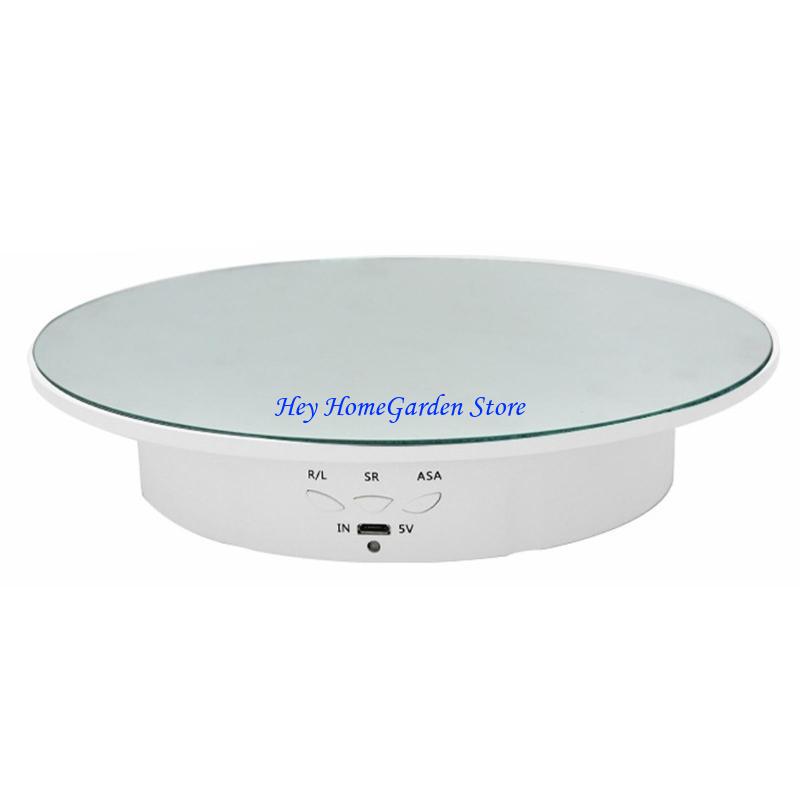 652F 3 Speeds Electric Rotating Display Stand Jewelry Holders Battery/USB Power Rotating Display Stand