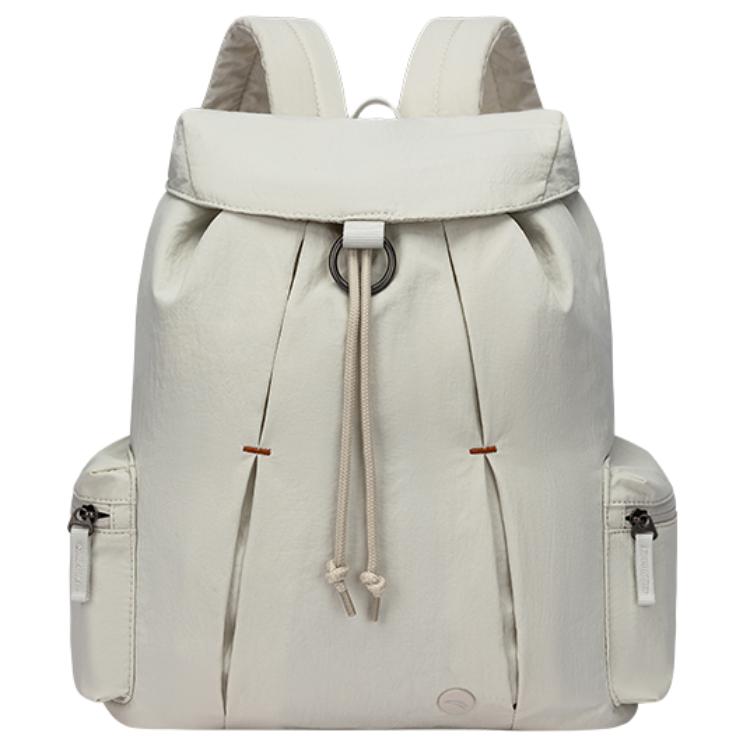 Anta Cloud Carry Bag Simple Commuting Function Nylon And PU Backpack Unisex Backpack Light-Smoke-Gray 192548157R-4 Light Smoke Gray