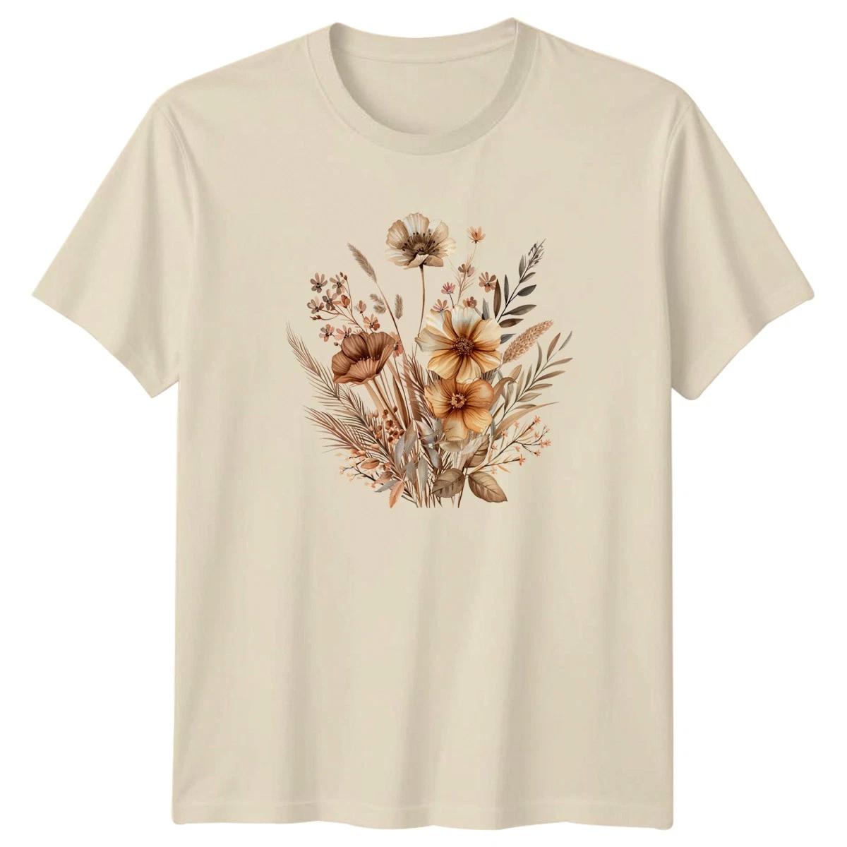 Boho Floral T-Shirt Womens Spring Nature Gift For Her XXXXL