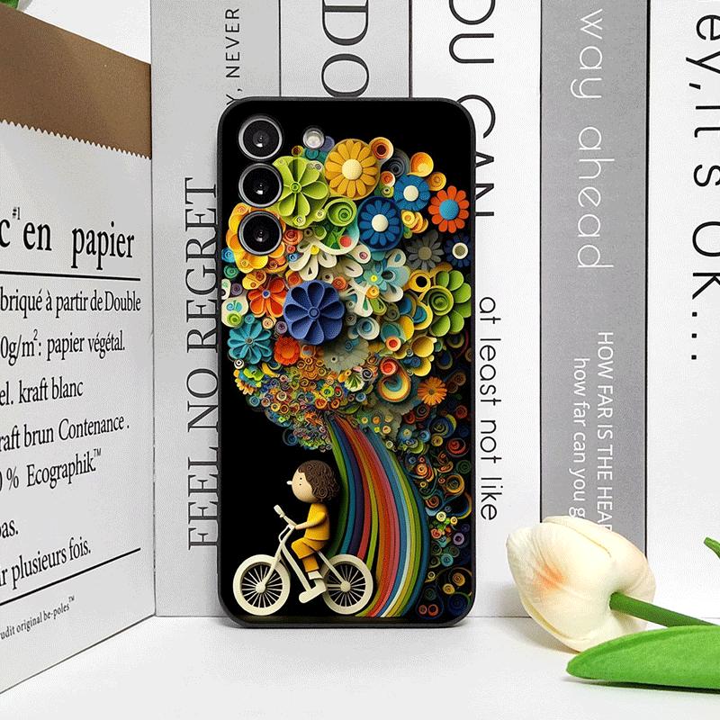 Cute Girl Boy Bicycle Balloon Couple Phone Case for Huawei Mate 60 50 40 Pro 5G Nova 13 12 10SE 11 PRO P60 P50 P40 ProPlus Cover