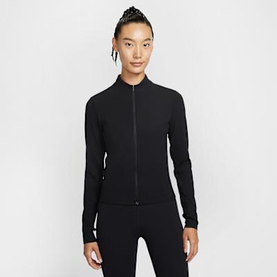 Nike Dri Fit Jackets Women s Black/Cool Gray Stand Collar Moderate Oth S
