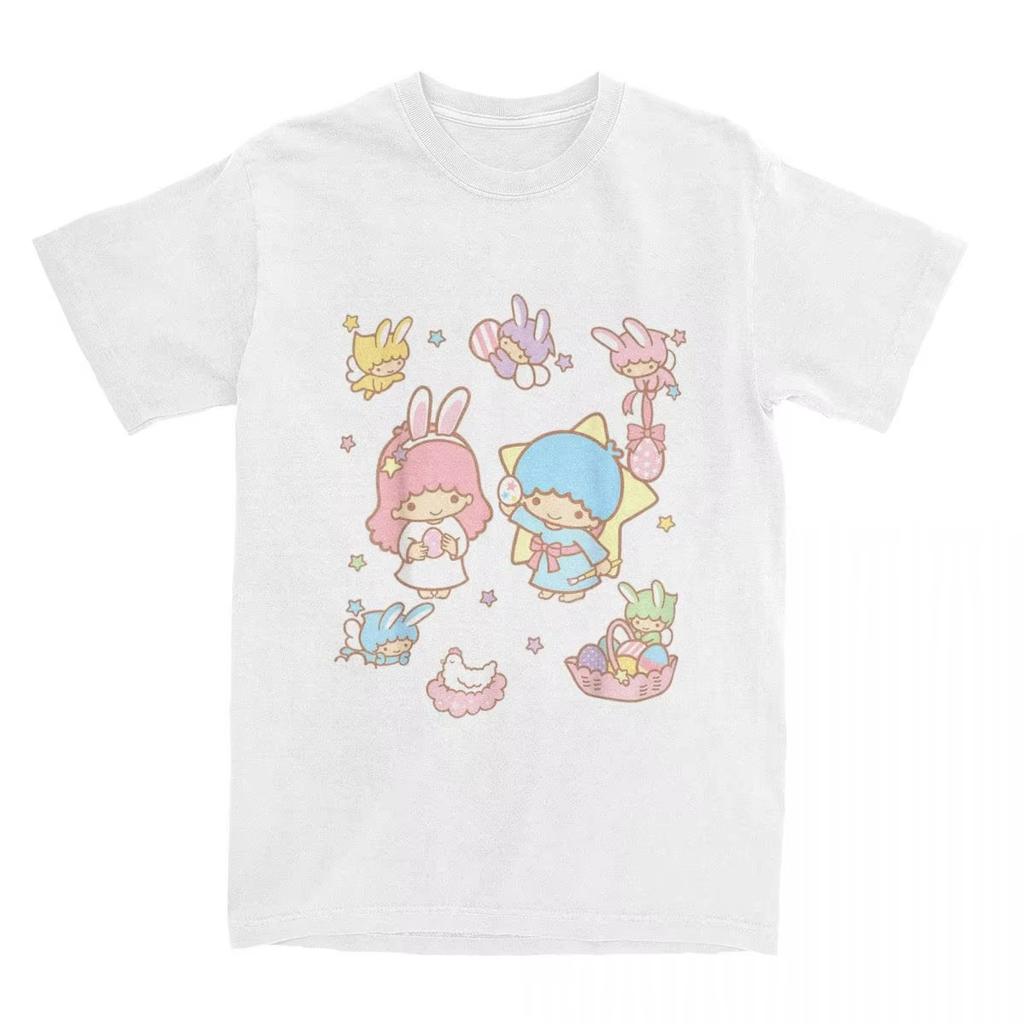 Little Twin Stars And Friends Easter T-Shirt Men Women Awesome Cotton Tee Shirt Short Sleeve T Shirts Summer Clothing