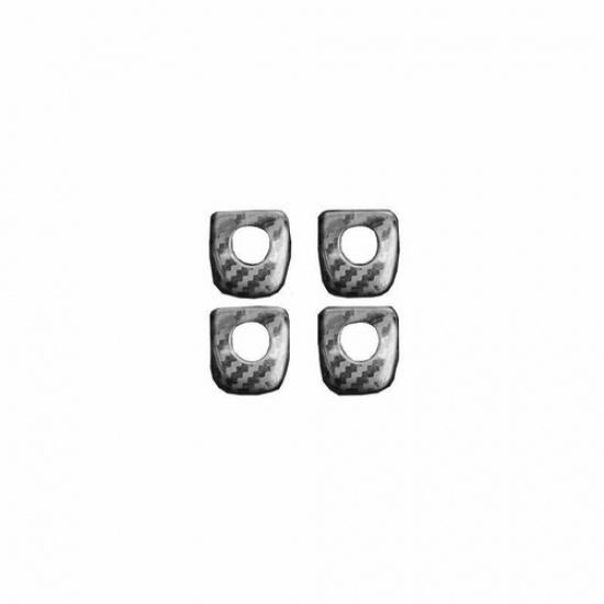 For BMW X5 E70 2008-2013 Carbon Fiber Steel Inner Door Lock Down Bolt Ring Trim