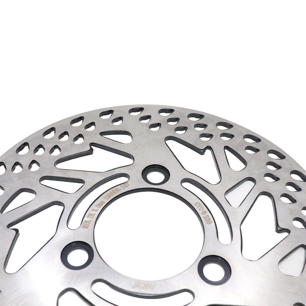 220mm Brake Disc Motorcycle 3 Hole Stainless Steel Front Rear Disc Rotor Disks Scooter Sport Bike Dirt Bike ATV
