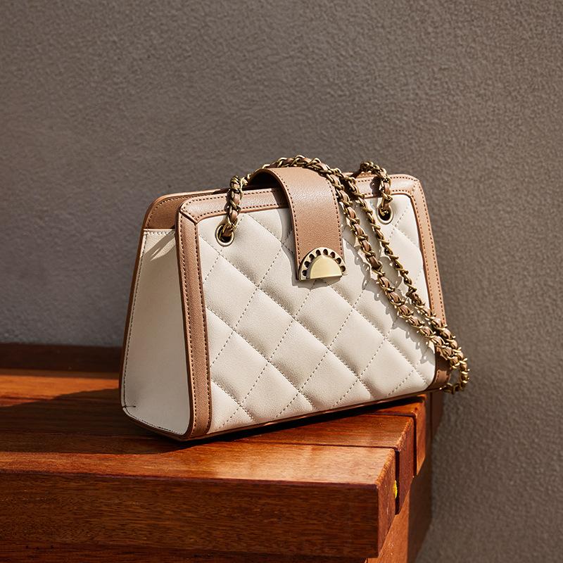 Mrs. Qiao Women's Bag 2025 New Women's Crossbody Bag Chain Bag High-end Genuine Leather Shoulder Underarm Bag