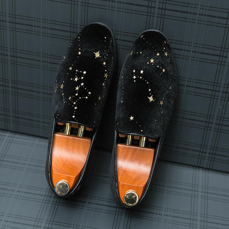 Fashion Luxury Brand Men's Suede Shoes Black Soft Soled Comfortable Loafers High-end Banquet Men's Formal Shoes High-quality Anti Slip