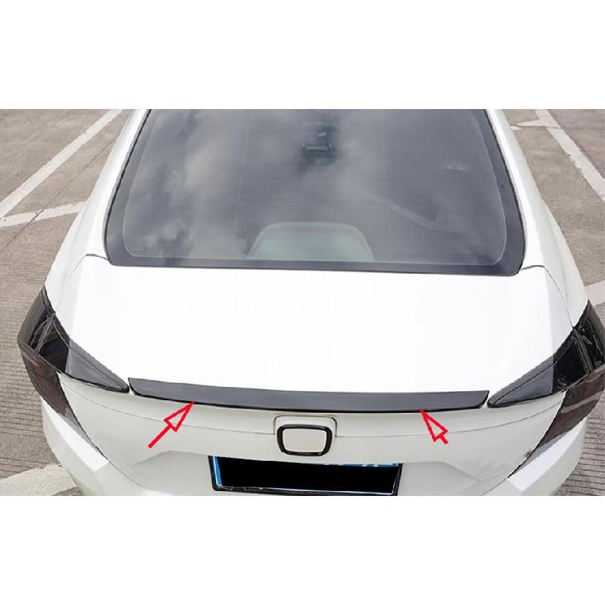 Acessórios Automotivos Adequados para Honda Civic 10ª Geração 2016-2021 ABS Exterior Lábio Spoiler Asa Traseira Tampa Guarnição (Preto brilhante) Conjunto de 1 peça
