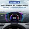 OBD + GPS HUD  Car OBD Head Up Display HUD Digital Speedometer Water Temp Fuel Consumption Slope Meter