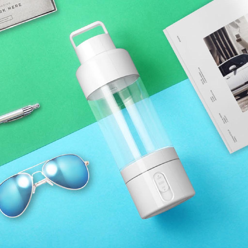 1200mAh Rechargeable Hydrogens Rich Water Multifunction Water Pure Bottle 500-1000ppb Spray With Light Drinking Remind 500ml