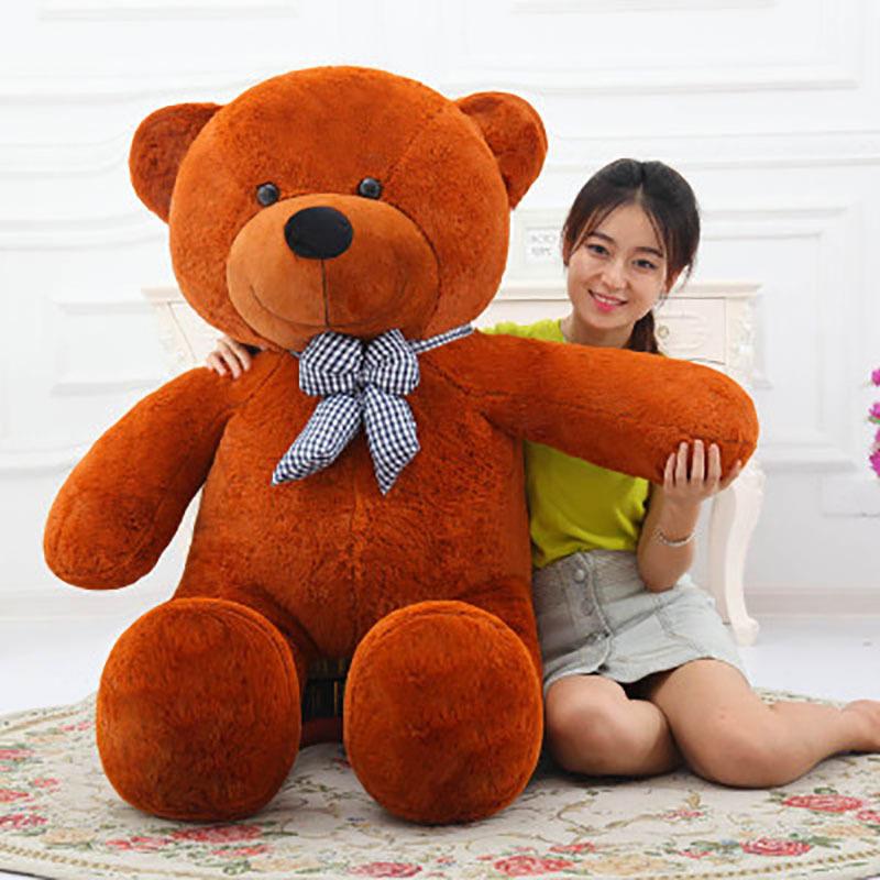 Big Human Size Filled Teddy Bear Giant Kids Doll Soft Pillow Plush Toy Stuffed Animal Cute Home Decoration Child Gift for Girls