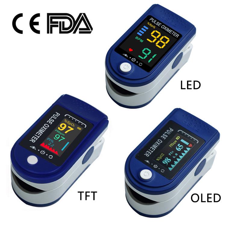 

Пульсоксиметр на палец Монитор сердечного ритма и кислорода в крови LED Screen