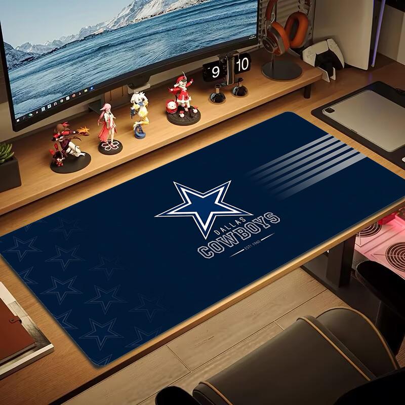 Dallas Cowboys Mauspad Großes Gaming-Tischkissen Rutschfestes Laptop-Tablet Großes Mauspadd XXL-Matte Mini-PC-Spielmatte Mit Verriegelungskante