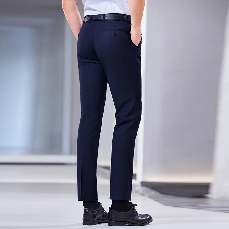 Teluoman Unisex Ice Silk Straight-Leg Suit Pants