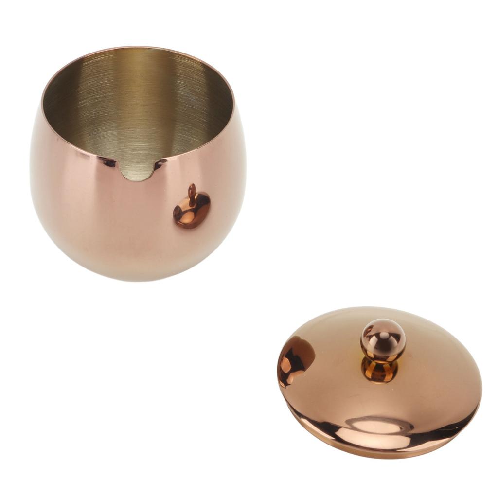 Large Stainless Steel Sugar Bowl Spice Jar With Lid Storage For Salt Candy Coffee Dishwasher Safe