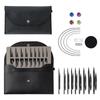 ABKS Verwisselbare Rondbreinaalden Set - 9 Paren (5+8 Cm) Met Accessoires, Ideaal Voor Reizen