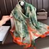 Stoles Wraps Silk Scarf Foulard Female Scarves Wraps Hijab Bandana Women Large-size Beach Shawls Muslim HijabsTravel Sunscreen