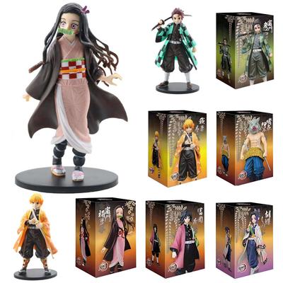 Anime Demon Slayer Kimetsu no Yaiba figurka Kamado Tanjirou Akční figurka Agatsuma Zenitsu Nezuko Bojovník PVC Model Hračky