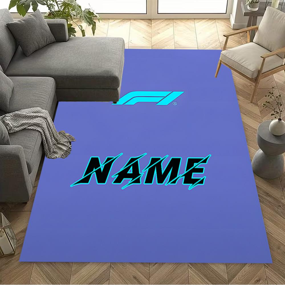 F1 Dreams Customize Text Carpet Design for Foyer Outdoor Decorate Room Hallway Anti-slip Rug Anime Office Decor Spiritual Gift