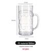 Octagonal Drop-Resistant Acrylic Beer Mug for Bar & KTV