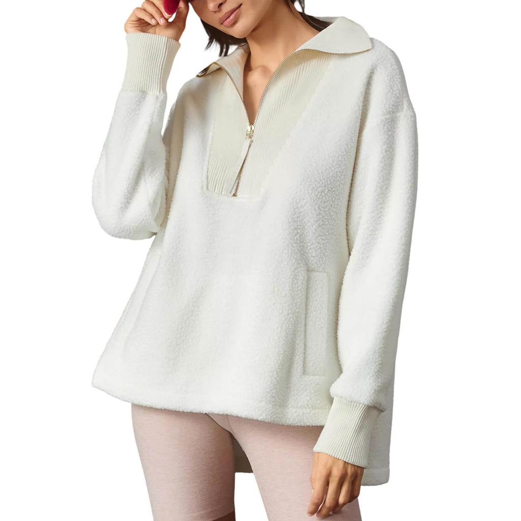 Neue Mode V-Ausschnitt Sweatshirts für Damen Langarm Leicht Herbst- und Winteroberteile