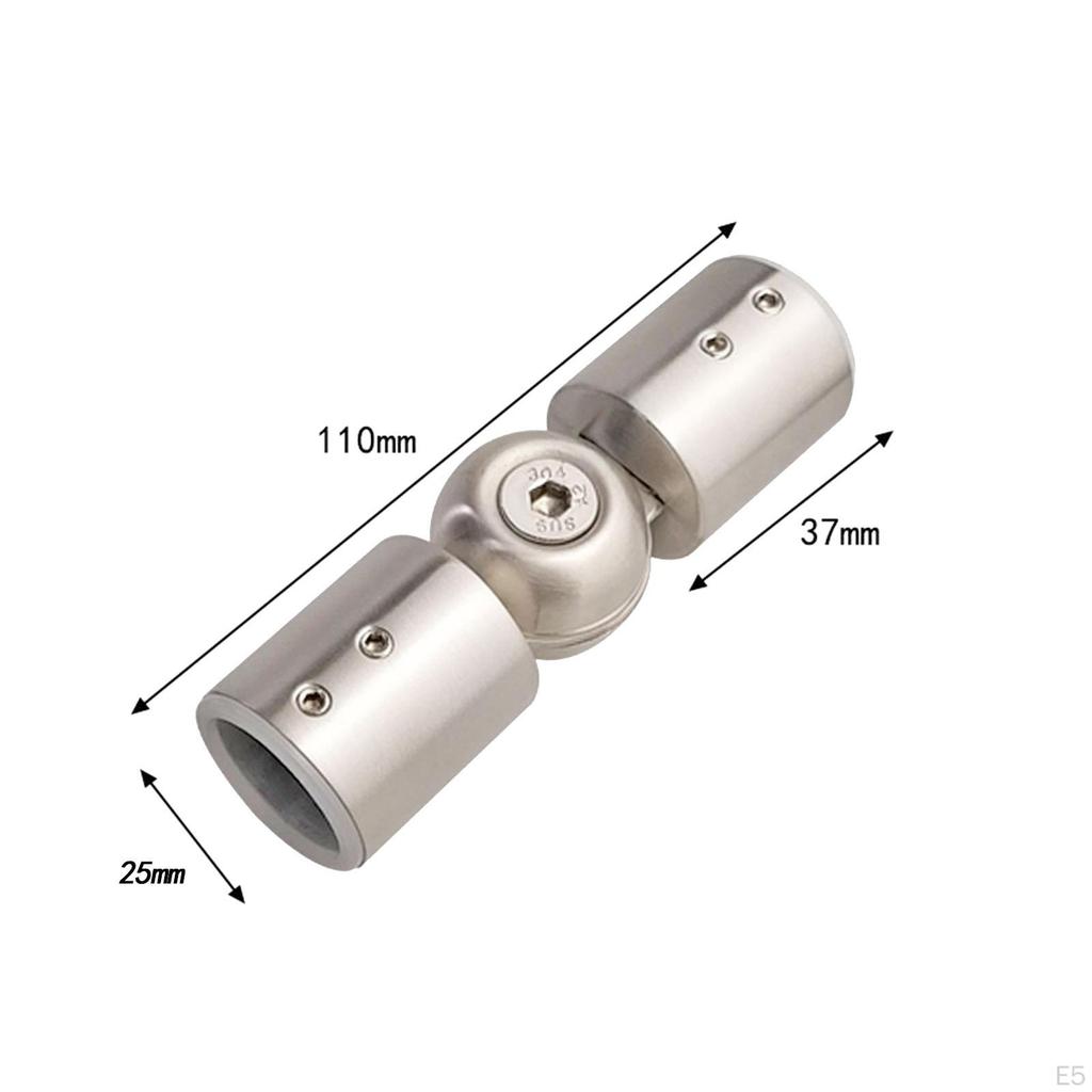 2 Stück Eckverbinder für Gardinenstangen mit Schrauben, Universalverbindung, Duschraum-Klappbogen
