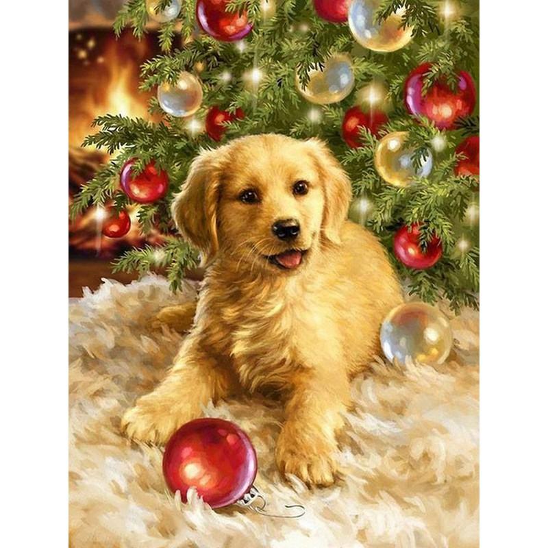 5D DIY Diamond Painting Full  Round Resin Diamond Embroidery Dog Animal Picture Of Rhinestones Diamond Mosaic Home Decor