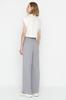 Women's Fashion New Trousers Khaki Wide Leg Wide Leg Elastic Waist Woven Trousers