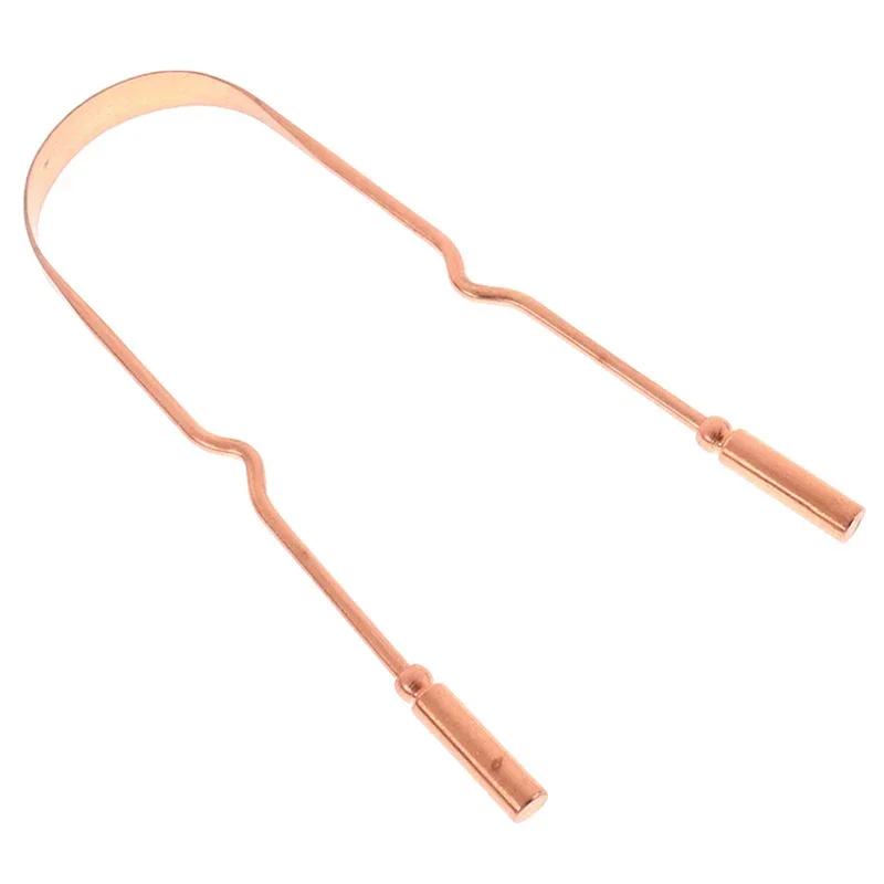 Pure Copper Tongue Scraper 1Pc Oral Cleaner Brush Fresh Cleaning Hygiene For Men And Women High Quality 3 Styles