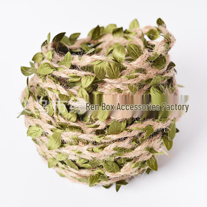 DIY Green Leaf Jute Rope Vine for Kindergarten Craft and Eco-Friendly Decor