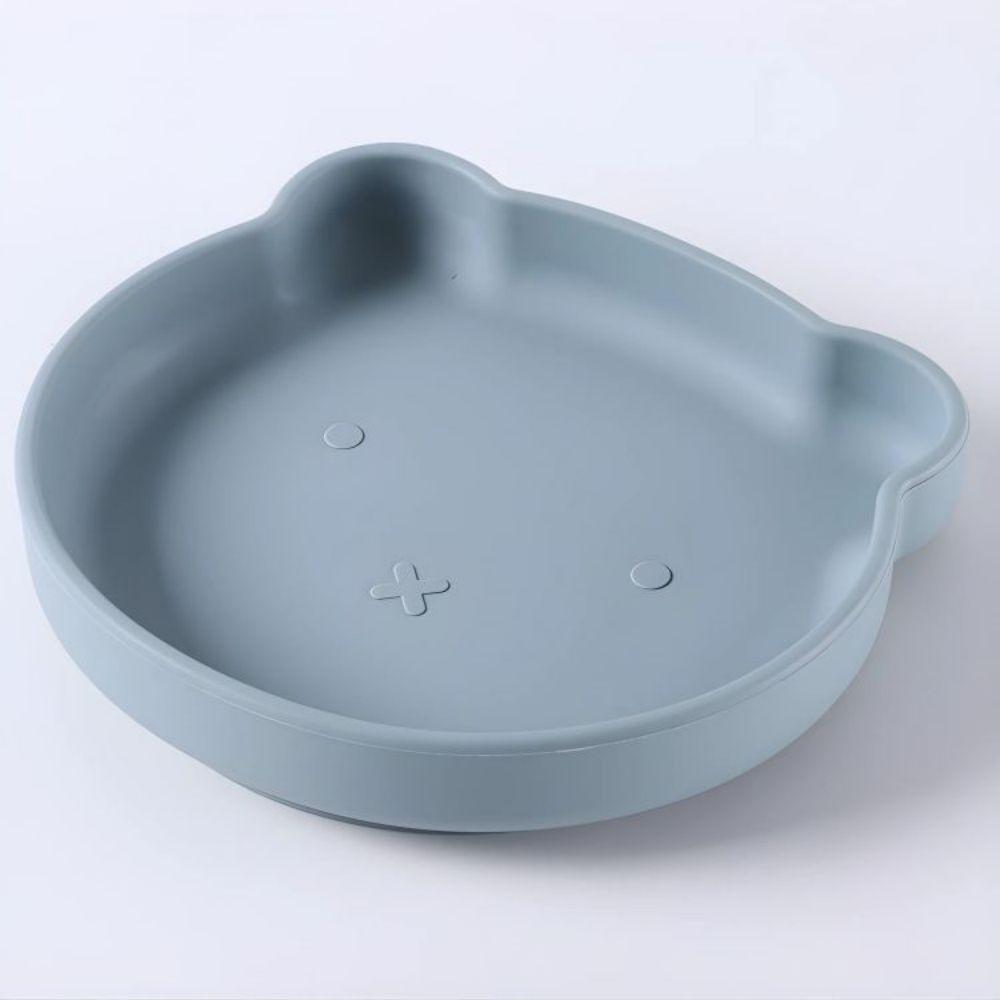 Non-Toxic Silicone Tableware Set Children Cartoon Dinner Plate Water Cup Fork Spoon Baby Auxiliary Food Bowl Baby Silicone Bowl