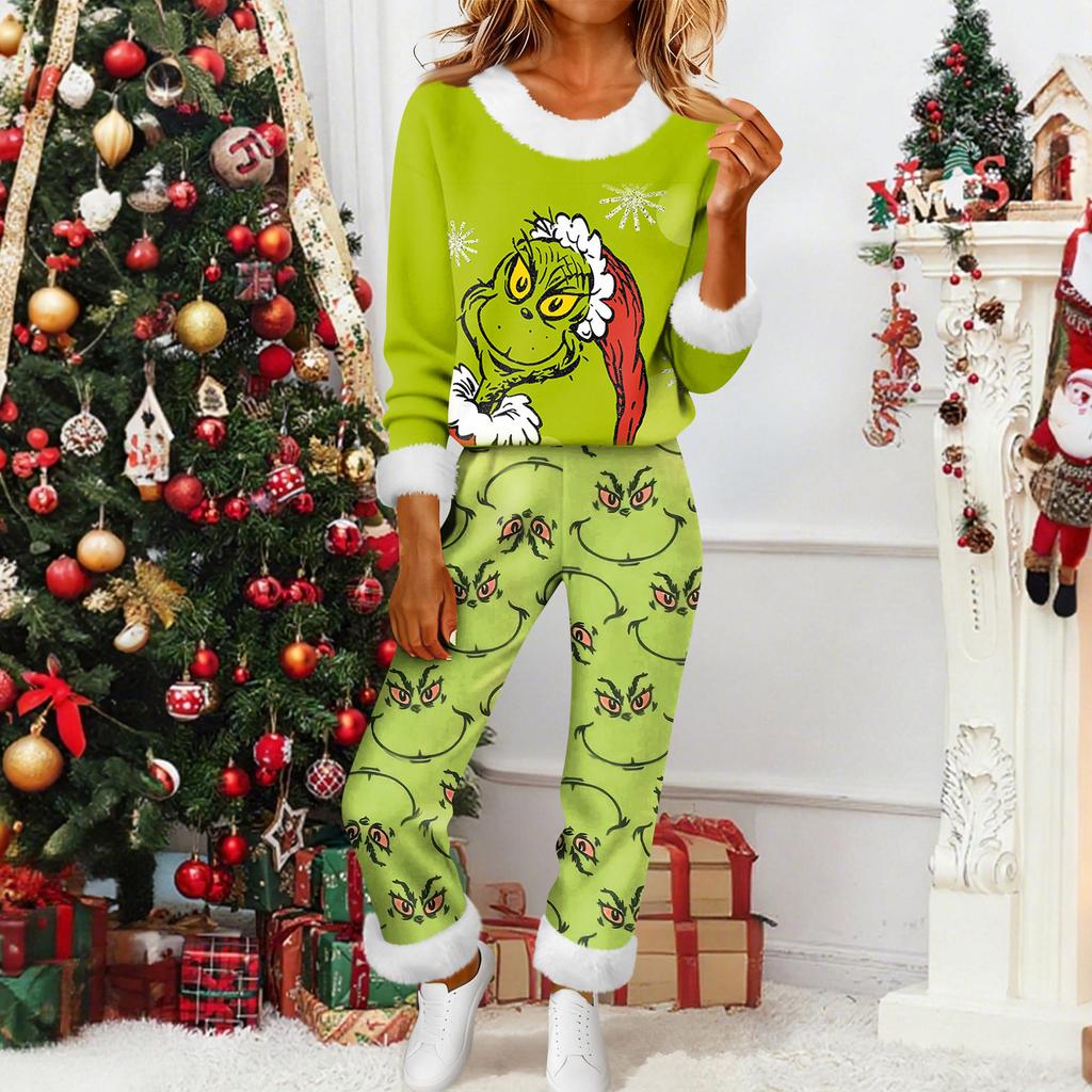 Damenmode Lässig Homewear Mode Lässig Bedruckter Cardigan Hemd Hosen Set