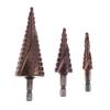 4-12/4-20/4-32Mm Spiral Groove Step Drill Bit M35 Cobalt Step Drill Bit Metal Taper Drill Hss Titanium-Coated Drill Bit