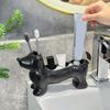 Space Saving Dachshund Toothbrush Holder Ceramic Electric Toothbrush Holder  Sink