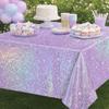 2Pcs Thickened Disposable Laser Tablecloth Galentines Day Decorations  Birthday Party