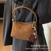 Hand bag women's 2025 new trendy light luxury niche high-end shoulder bag popular retro messenger bucket bag