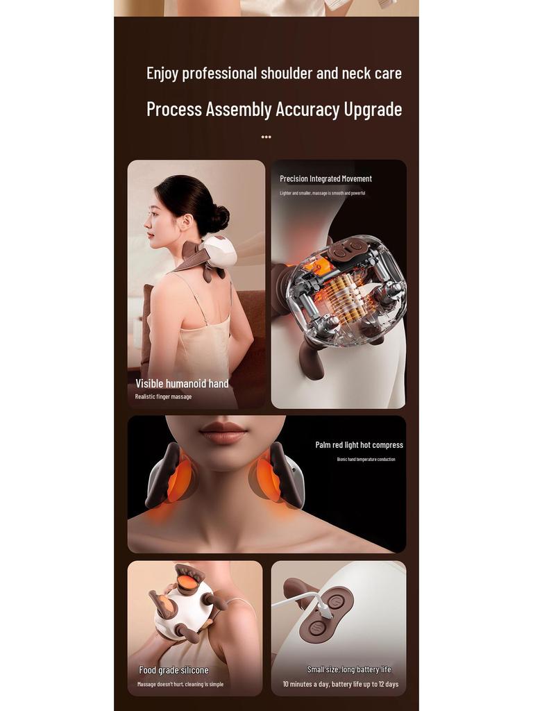 Humanoid Hand Multifunctional Electric Neck and Shoulder Massager