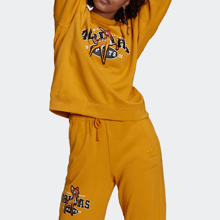 Adidas Originals X Disney Bambi Pullover College Style Sweatshirt Women sweatshirt Gold HD2755