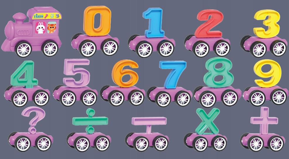 Pink Educational Magnetic Train Learning Numbers Montessori Operations 31pcs