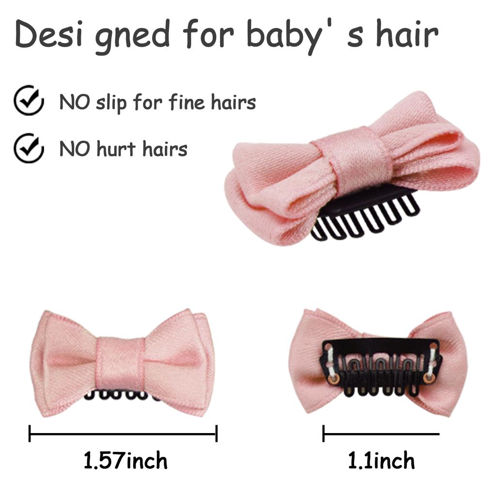 16Pcs Baby Girl Hair Clips Solid Style Barrettes for Kids Infant Hairbows hand sewn hair combs for Children hair accessories