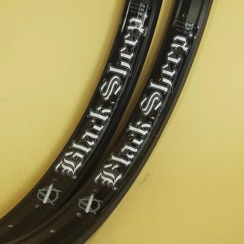20 "BMX Bike Rim A Circle Double 36-Hole Action Street Knife Ring Black Rim