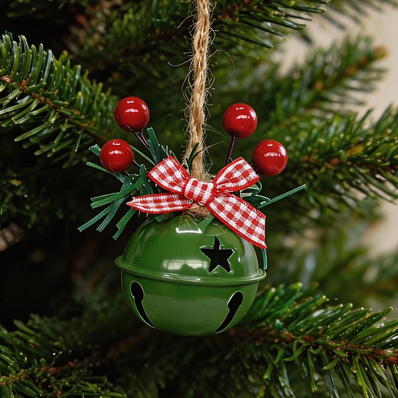 Christmas Decoration Christmas Tree Pendants Christmas Bells Twine Berry Accessories Christmas Tree Bow Bell Pendants