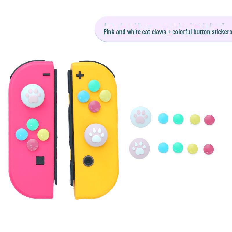 Ajitomo Cat Claw Joystick and Button Cap Stickers for Switch Joycon