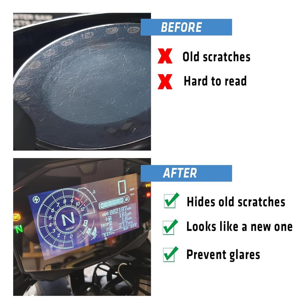 Instrumentenfolie Armaturenbrett Displayschutz Ersatz für Suzuki GSXR1000 GSX-R 1000 2019-2021 GSX-S1000 2022 V-Strom 1050XT 2020 Kombiinstrument
