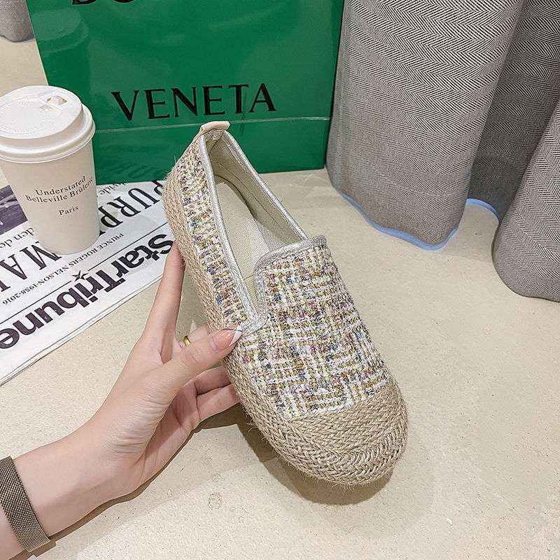 Fisherman shoes women's baotou 2025 spring new Korean version fashion versatile ins tide student flat casual lazy shoes