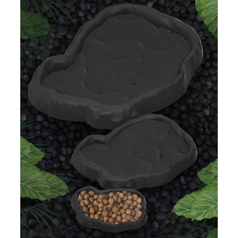 3in1 MultiFunctional Plastic Reptiles Food Water Feeder Bowl Bath Bowl For Amphibians Feeding Bathing And Watering Supply