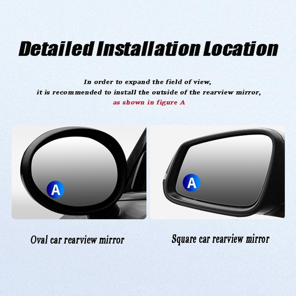Car Blind Spot Mirror for Subaru Crosstrek/Levorg/XV GP GT 3.Gen/2.Gen/1.Gen GP GT, Adjustable Glueless Installation Cars Rear View Blind Spot