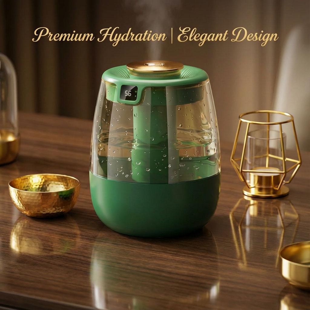 

Умный цифровой дисплей Увлажнитель с двойным выходом тумана - 280 мл/ч Большой распылитель с УФ-лампой и тихой работой для детской комнаты